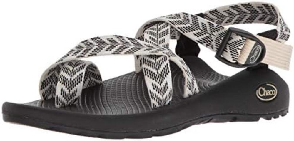 Chaco’s Women’s Classic Trine Black White Toe Loop Strap Sandal Size 6W J106564W